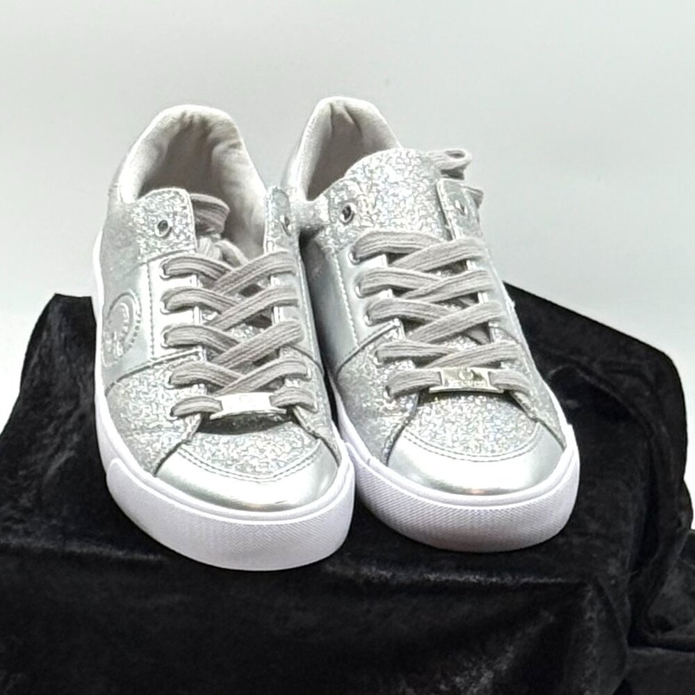 G by Guess Women's Sparkly Silver Sneakers Size 6 1/2